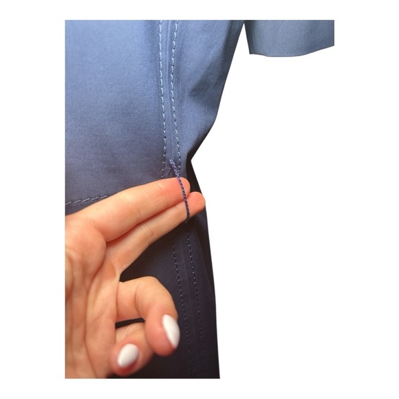 Lafayette 148 New York Kylie Short-Sleeve Navy Shirt Dress Sz 10 Classic Casual - Picture 11 of 13